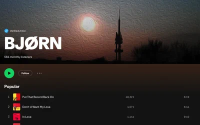 BJØRN @ Spotify